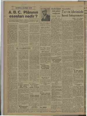    ULUS 10/6/1948 Ayda ikişer ni metodlar : kilo şeker e maz ai ım işlerimizde havai fotogrametri İstihkok miktarı bir misli