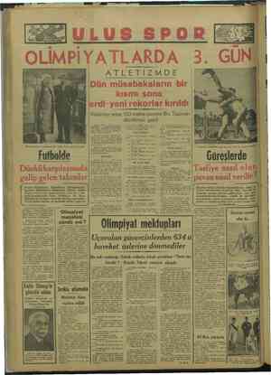    48 olimpiyadları organizatörü Sir Arthur Elvin, eşi ile bir arada Fuibolde iy eN Fransa Hindistan'ı; yi Kk EN Hollanda'yı;