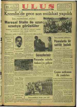  1948 l rae nm aha Tap miş resi K- ir Tef : avi | SALI ee 1948 Batı müttefikleri elçileri Mareşal Stalin ile uzun uzadıya...