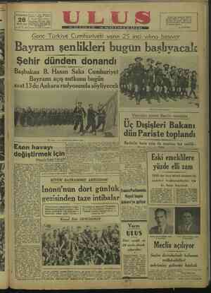  1948 —e G.E. P. Ulus Müsesosesi 28 Oankırı “Gaddesi — “Ankara Telgraf; Ulus — Ankara aşyazarlıkı TASMA, Yam Muri- Kızılay âza