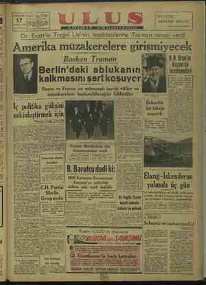    ari ani mesi ; mi laci rl G. H. P. Ulus  Mülesşesesi Çankır, > Caddesi — Anküra ÇARŞAMBA | Telgraf: Ulus — Ankara EL Eti