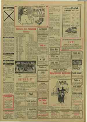 —.— ULUS 17/27/1949 Çamaşırve Banyolarınız için LĞIN EGE“EFE SABUNLARI İLS EE PARKER Öwnk SOLVEKS ihtiva eder rada gösterilen