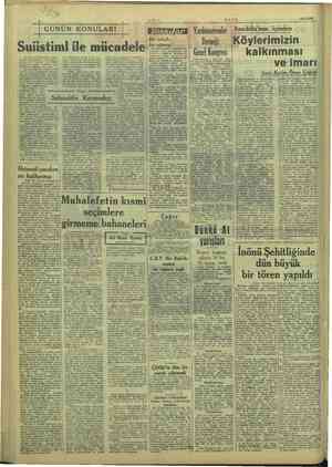    ULUS 30/5/1949 2 GÜNÜN KONULARI | - , Suüistiml ile A TR rek Hükümetin, gerek Parti Gru- punun haksız'mal edinme üzerinde