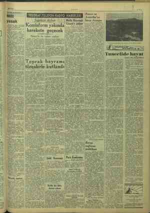    18/6/1949 & Gazeteler ne diyorlar ? | Milli “yasak Ethem İzzet © Gazetesinin N Yazın nledgraf sayısındaki öyle demektedir :