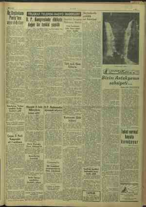    22/6/1949 —— Ür Dışbakanı Paris'ten ayrıldılar şı 1 İnci sayfa e Dean A Tada Siialim alan pes derle nra konuş mi, ir n...