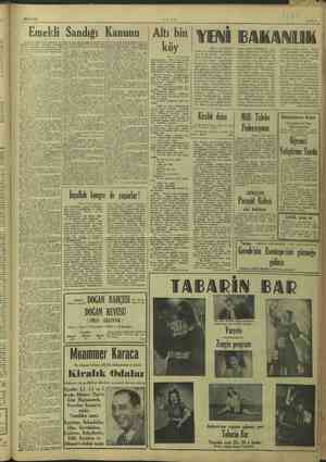    26/6/1949 ULUS —Y— Emekli e Kanunu Altı bin e | min a m Kanunu | “çakan mi seçen EL 2 murların ür ni dişili. kurum v...