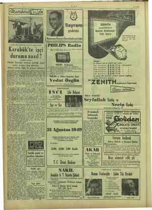 ULUS 21/1/1949 ZENİTH s rinin Neuchatal Rasathanesinde Parlak Başarısı 3ayram| 1948  müsabâkasmda, kel saatları ağar imi...