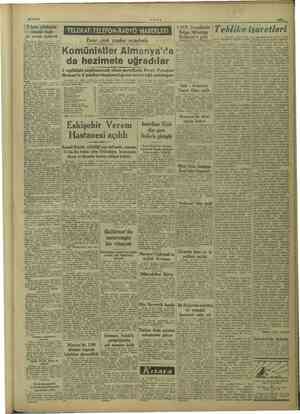    16/8/1949 3 im il iii Ni LİE TN ölge Çiya m örele kaldırıldı * Balıkesir'e gitti Pazar günü yapılan seçimlerde ya an ii e