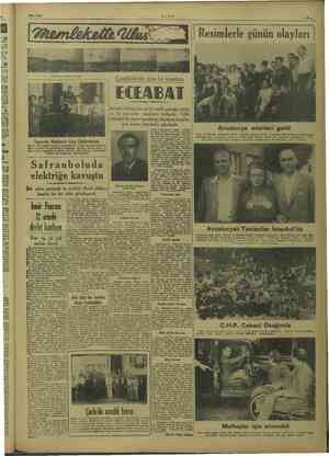    19/8/1949 : ULUS Çanakkale'nin şirin bir kasabası ECEMBAT KE Tü ekimi en iyi vasıflı pamuğu yetişir bu pamuklar tababette