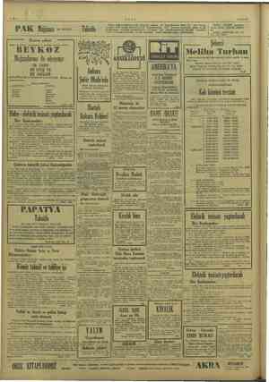  ay ULUS 3/10/1949 Sayın müşterilerimizden gör düğümüz rağbete bir karşılıkolmak üzere her cins Avrupa Dikkat: TAKSİT ge R iy