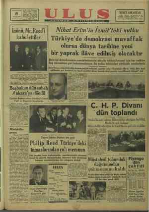 Ulus Gazetesi 8 Ekim 1949 kapağı