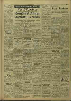    8/10/1949 Fransa'da kabine buhranı hâlâ devam ediyor vi Başkanı mın e e or Radyosu, 7 (Bi Yeni dir Başbakan seçm tığı...