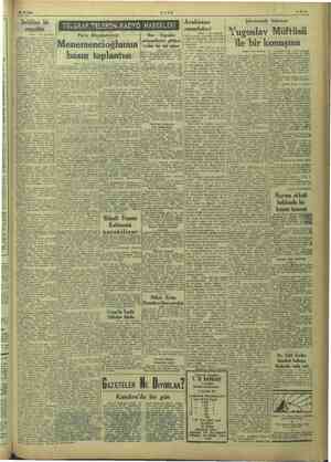 1 | 11/10/1949 Saidilâne bir Şehrimizde bulunan Yugoslav Müftüsü 2 bir konuşma Başı 1 inei sayfada, mümasebetlerde $ m > ne