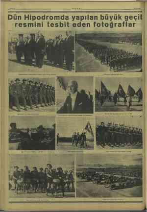  vuu Ss RELİME 30/10/1949 Dün Hipodromda yapılan büyük geçit resmini tesbit eden fotoğraflar Dünkü geçitresmine iştirâk eden