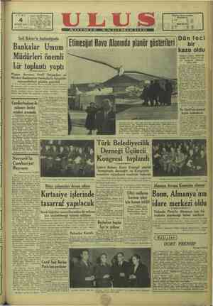 Ulus Gazetesi 4 Kasım 1949 kapağı