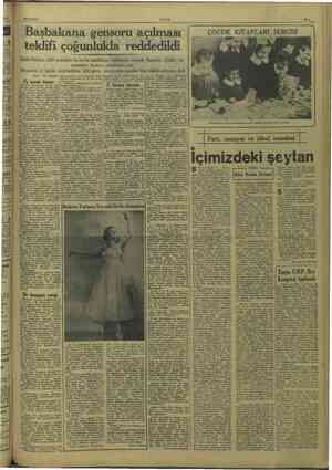  1949 GeEtir vi MİR e it AN 15/11/1949 Başbakana gensoru açılması teklifi çoğunlukla reddedildi Adalet Bakanı, ciddi sösoren —