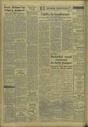    —g ; 24-11-1949 Mp : .. Sümerbank. z Prof. Kilner üm Dü PENCESİNDE Ulus'a demeci A ie MEVLÜT | İngiliz âlim, plâstik...