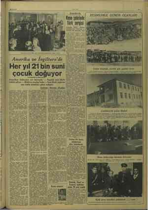          : 26/11/1949 ÜLUS Kğ Amerika'da Reno Şehrinde Türk sergisi RESİMLERLE GÜNÜN OLAYLARI N ni k n Amerika Maliye (Bakanı