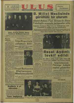 Ulus Gazetesi 3 Aralık 1949 kapağı