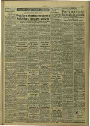    6-12-1949 Dış Politika ansa - Polonya ina, lerinde gerginlik Yazan: Rene Honille - Polan; ısebetleri Mali > buhran ipl Bu