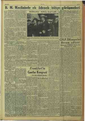    ka 29/12/1949 B. M. Meclisinde ek ödenek “bi ütçe- görüşmeleri birinci muştular ve ULUS lerinin si alum aya po sayfada) hı
