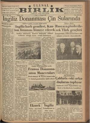 Ulusal Birlik (İzmir) Gazetesi 2 Temmuz 1935 kapağı