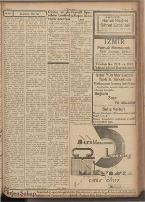  i vi ii ka) i KAR & > Sahife 3 o I Birlik) 19 Ağustos 936 Olivier ve şü- Fratelli Sper- Ea HİKÂYE İ Kanun harici $ r “ vine i