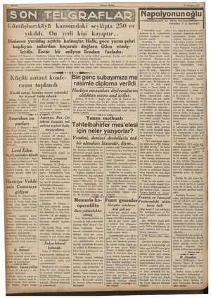  © 4Sahife EKİN (Ulusal: Birlik) “Gümü şhacıköyü ikeinieki seylâpta 950 ev yıkıldı. On yedi kişi kayıptır.. Binlerce yurddaş