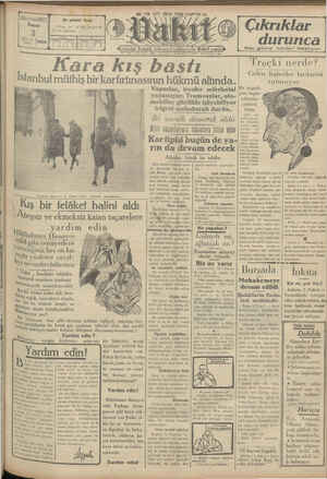Vakit Gazetesi 3 Şubat 1929 kapağı