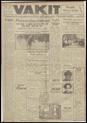 Vakit Gazetesi 6 Şubat 1929 kapağı