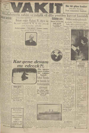 Vakit Gazetesi 8 Şubat 1929 kapağı