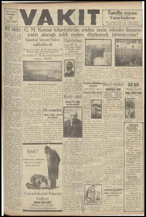 Vakit Gazetesi 28 Şubat 1929 kapağı