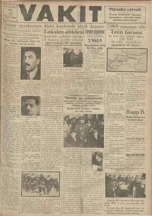 Vakit Gazetesi 12 Mart 1929 kapağı