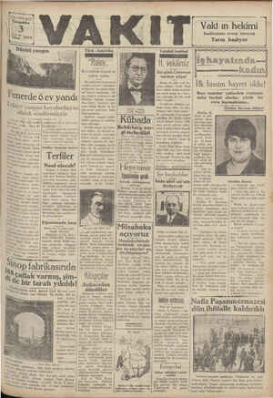 Vakit Gazetesi 3 Nisan 1929 kapağı