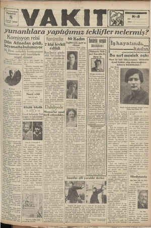 Vakit Gazetesi 8 Nisan 1929 kapağı