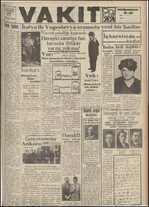 Vakit Gazetesi 17 Nisan 1929 kapağı