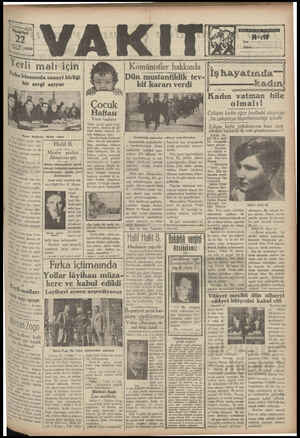 Vakit Gazetesi 22 Nisan 1929 kapağı