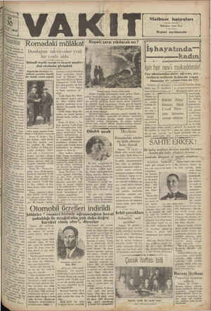 Vakit Gazetesi 30 Nisan 1929 kapağı