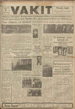 Vakit Gazetesi 5 Mayıs 1929 kapağı