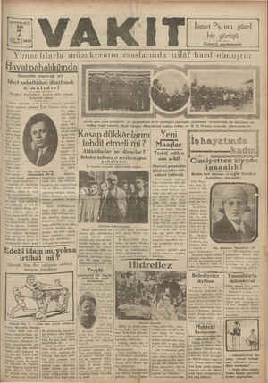 Vakit Gazetesi 7 Mayıs 1929 kapağı