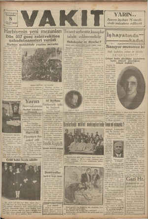 Vakit Gazetesi 8 Mayıs 1929 kapağı