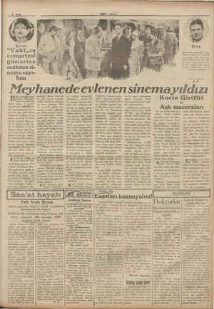     y pim “VYakt,ın cumartesi günlerine mahsue si- nema sayi fast ötün €y şaşıp kalmıştı. Fili yasının en aristokrat kadını