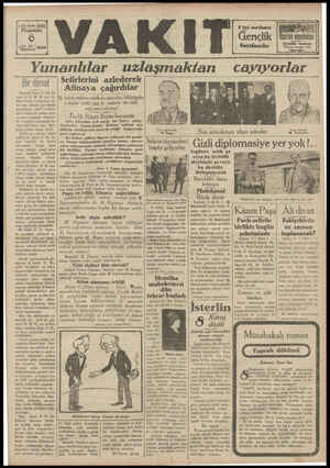 Vakit Gazetesi 6 Haziran 1929 kapağı