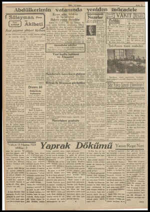  VAKtı Haziran “ Abdülkerimin vatanında a GR BE EE e REZ f Süleyman Pam Yazan AYHAN Âkibeti| Fuat paşanın şikâyet lâyihası...