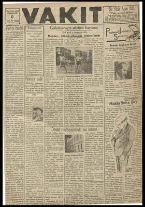Vakit Gazetesi 6 Temmuz 1929 kapağı