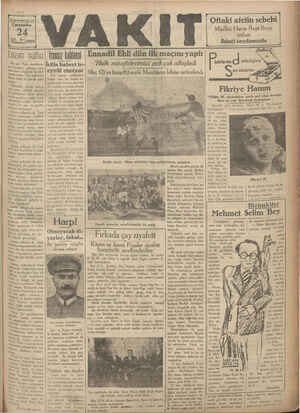 Vakit Gazetesi 24 Temmuz 1929 kapağı