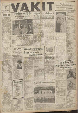 Vakit Gazetesi 2 Ağustos 1929 kapağı