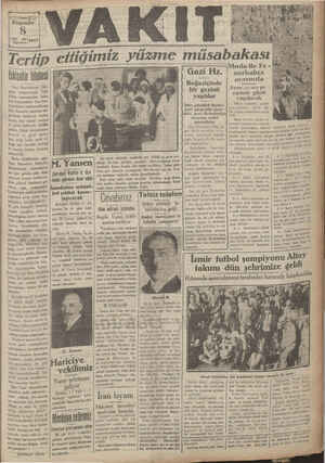 Vakit Gazetesi 8 Ağustos 1929 kapağı
