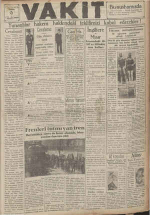 Vakit Gazetesi 9 Ağustos 1929 kapağı