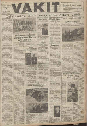 Vakit Gazetesi 10 Ağustos 1929 kapağı